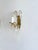 1940s Vintage French Brass and Crystal Glass Floral Wall Sconces in the style of Maison Baguès, 1940s, Set of 2 For Sale - Image 5 of 17