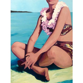 Contemporary Figurative Painting "Surfing Beauty" by T.S. Harris
