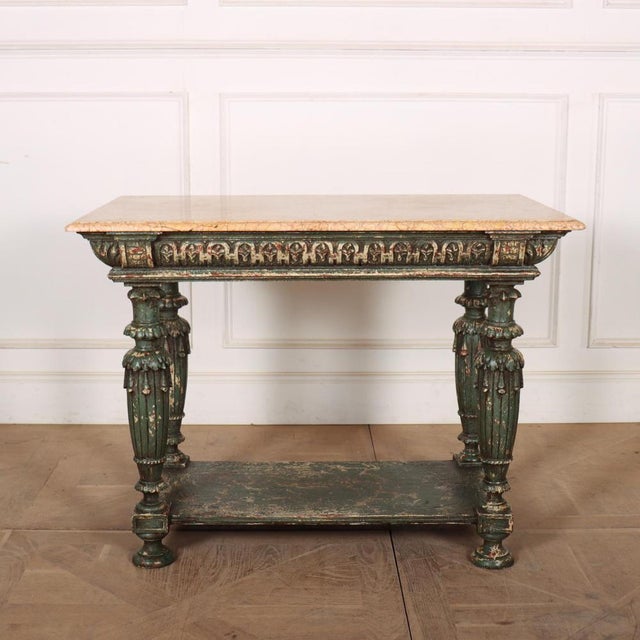 French Marble Top Pastry Table For Sale - Image 11 of 11