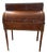 19th-C. French Louis XVI Style "Plum Pudding" Mahogany Cylinder Desk For Sale