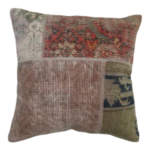 Vintage Patchwork Rug Pillow