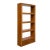 Wood Elm Wood Brown 4 Shelves 2 Drawers Bookcase Display Cabinet For Sale - Image 7 of 10