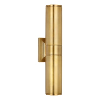 Chapman & Myers for Visual Comfort Signature Provo 20" Canister Light in Antique-Burnished Brass For Sale