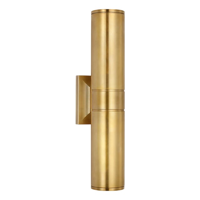 Chapman & Myers for Visual Comfort Signature Provo 20" Canister Light in Antique-Burnished Brass For Sale