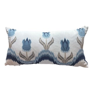Schumacher Tulip Flamestitch Pillow For Sale