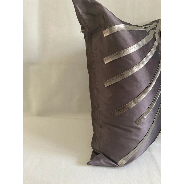 Contemporary Abstract Gray Pillow Cover For Sale - Image 4 of 6
