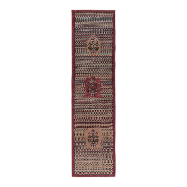 Vintage Turkish Runner, Brown With Floral Medallions and Patterns– Rug & Kilim For Sale