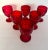Mid-Century Modern Mid-Century Ruby Red Glass Thumbprint Goblets - Set of 6 For Sale - Image 3 of 6