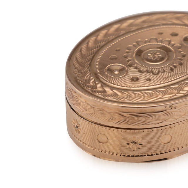 Antique 19th Century Georgian 18k Gold Oval Vinaigrette, 1800s For Sale - Image 10 of 12