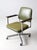 This mid-20th century vintage office chair from United Chair Company features an olive green tweed seat and vinyl back,...