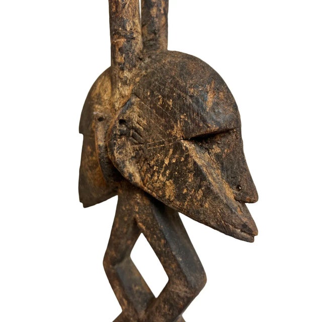 Brown Chiwara Antelope Twin Headpiece Figure For Sale - Image 8 of 8