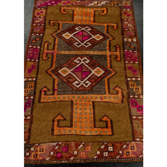 Turkish Mini Rug Oriental Hand Knotted Vintage Rug 1'9" x 1'8" #21068 Explore a curated collection of hallway runners,...