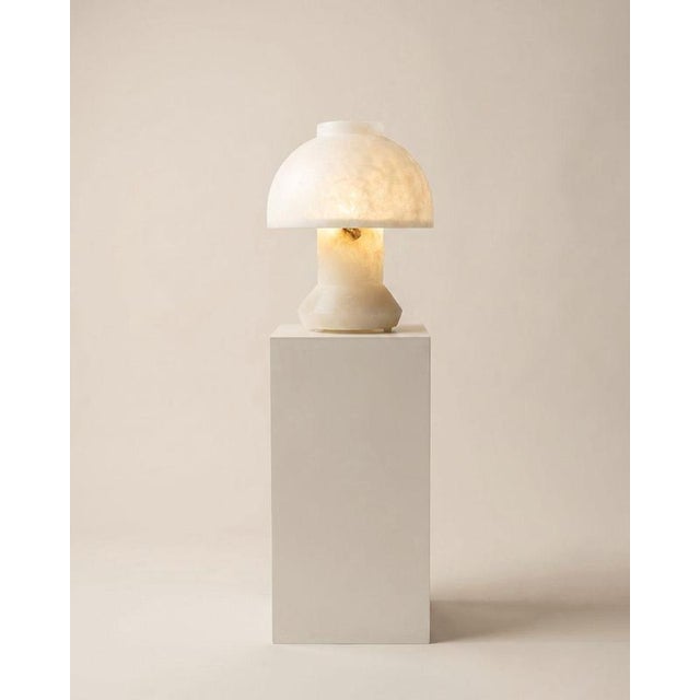 Umbra Alabaster Table Lamp by Luis Gimeno For Sale - Image 10 of 13