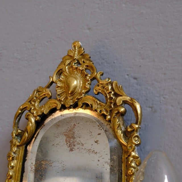 Metal Antique Ventoline Wall Lights, Set of 2 For Sale - Image 7 of 12