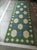 Handmade Woolen Dhurrie Runner, Moss Green, White and Sky Blue Swedish Tile Runner- 3.5'x10' For Sale - Image 9 of 13