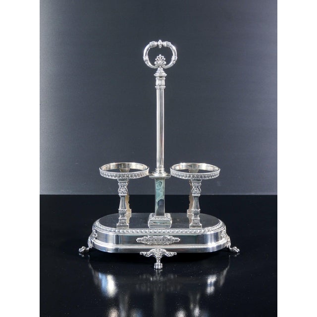 Metal Cruet Set in 800 Silver and Crystal by Ricci Alessandria, Set of 3 For Sale - Image 7 of 18