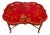 Late 20th Century Faux Bamboo Red Lacquer Chinoiserie Tray Table For Sale