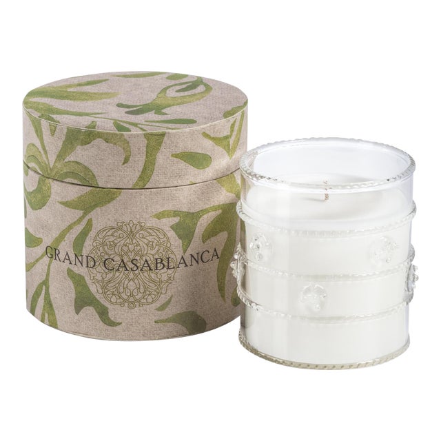 Grand Casablanca Scented Candle, 6.5 oz, Water Lotus For Sale