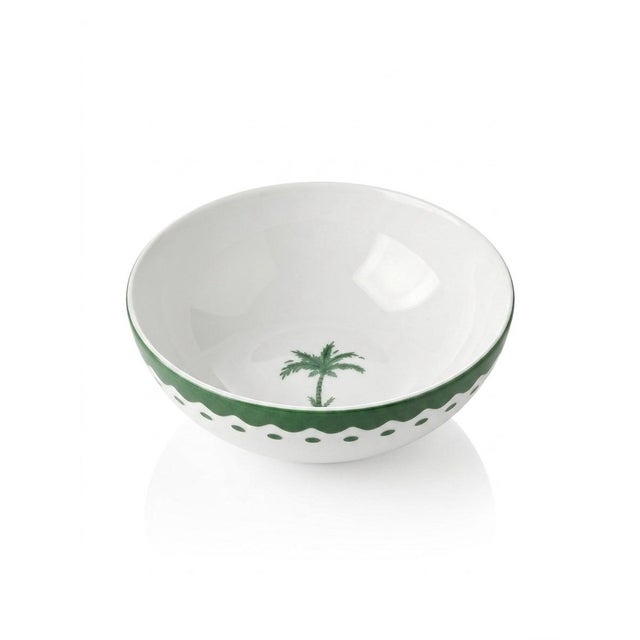 Vintage Anthropologie X Fern & Co. "The Palm Collection" Porcelain Small Bowls - Set of 6 For Sale In West Palm - Image 6 of 10