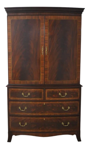 Henkel Harris Inlaid Mahogany Bedroom Wardrobe Chest