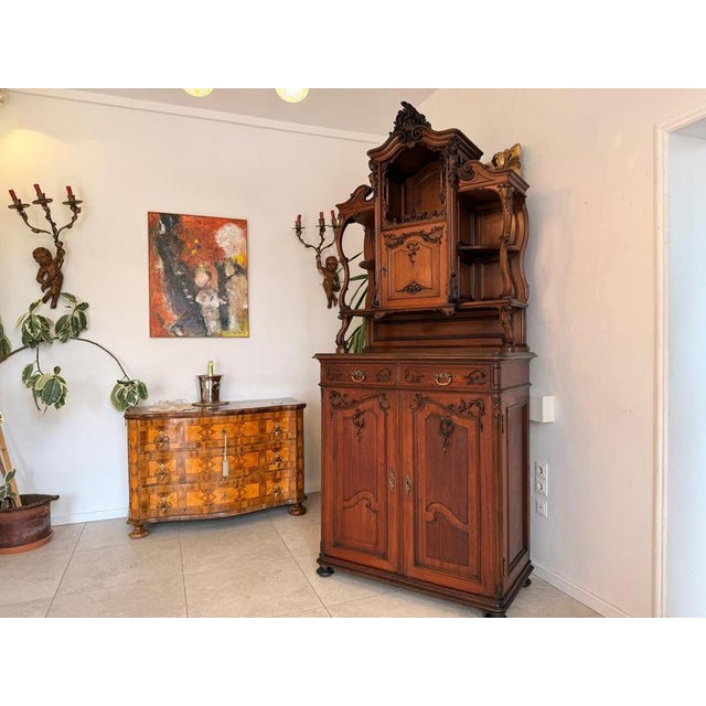 Traditional Baroque Piped Cupboard in Oak For Sale - Image 3 of 10