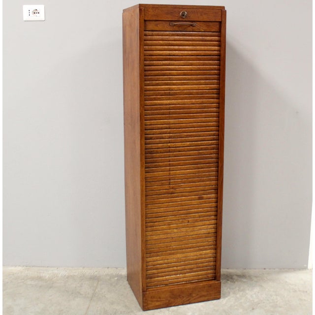 Vintage Filing Cabinet in Oak, 1930s For Sale - Image 11 of 11