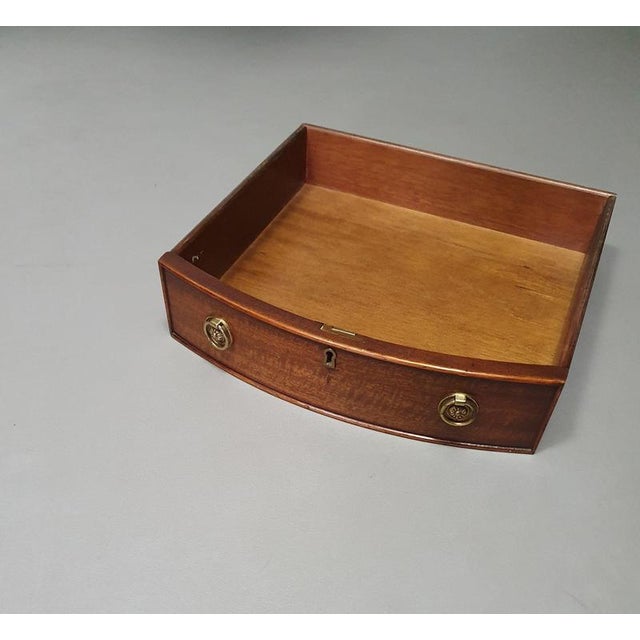 Brown Victorian Mahogany Coffee Table with Leather Top on Brass Wheels from Heldense, 1980s For Sale - Image 8 of 16