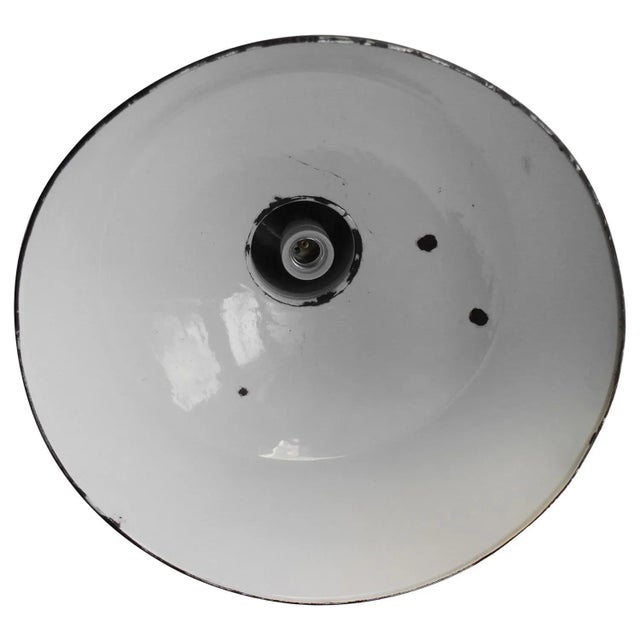 Industrial Vintage Industrial Blue Enamel Pendant Light For Sale - Image 3 of 5