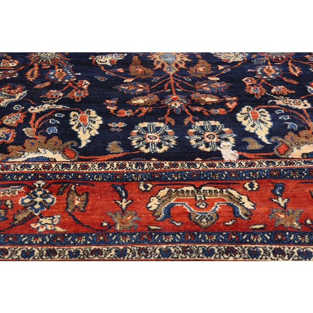 Early 20th Century Antique Persian Bibikabad Rug - 10'08 X 12'08 For Sale - Image 5 of 9