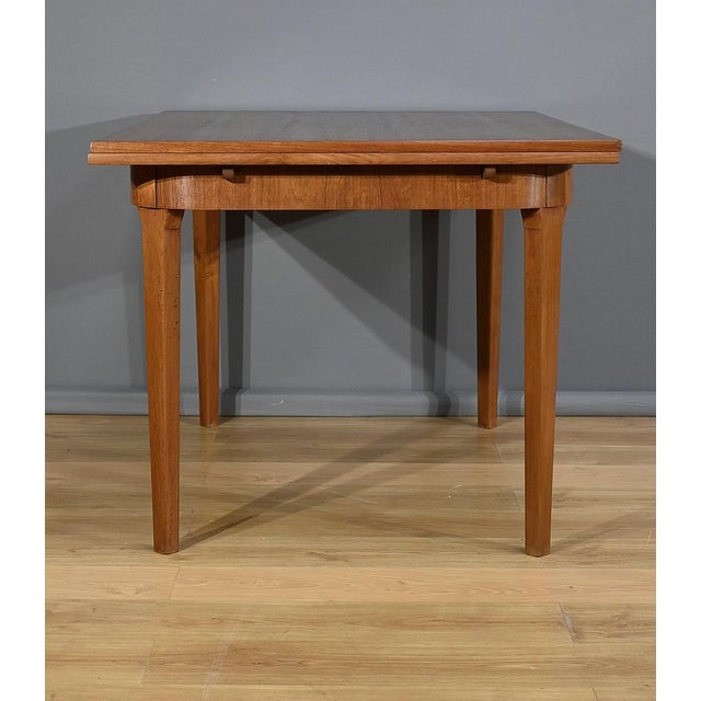 Brown Scandinavian Extending Teak Table, 1960s For Sale - Image 8 of 13