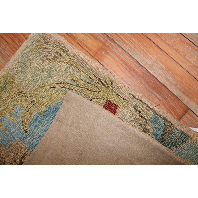 Early 20th Century American Hooked Pictorial Rug - 1'2" x 1'7" For Sale In New York - Image 6 of 6