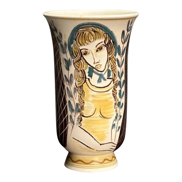 Carl-Harry Stålhane, Swedish Mid-Century Modern, Stoneware Vase, Sweden, 1943 For Sale