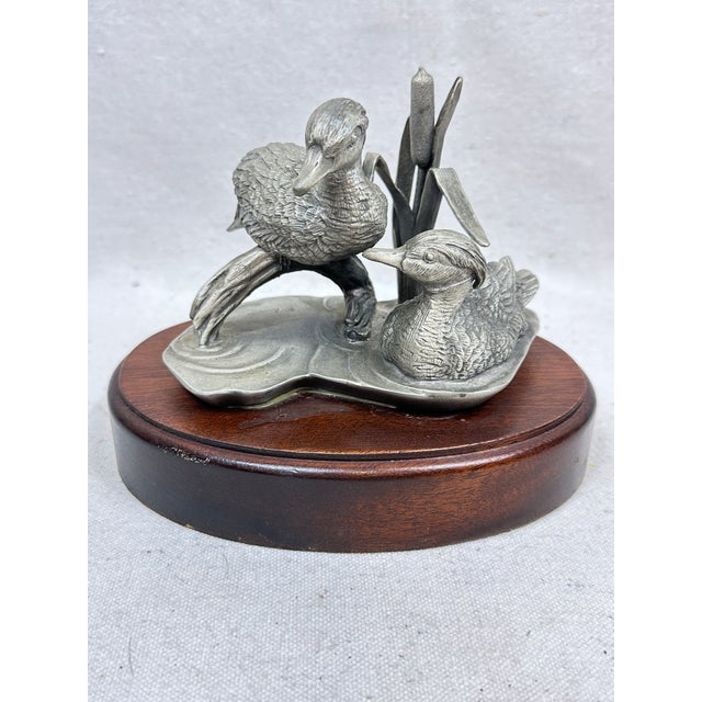 Vintage pewter duck sculpture made by Lance Burques. This is a pre-owned item so please see all pictures and ask any...