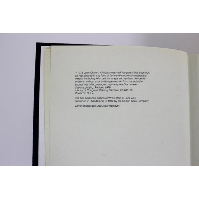 1978 Who's Who of Jazz: Storyville to Swing Street by John Chilton Hard Cover Coffee Table Book For Sale - Image 4 of 7