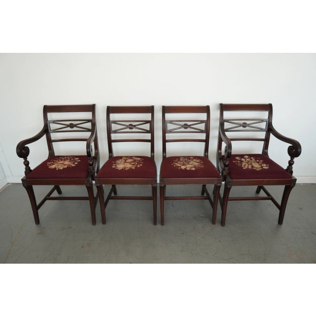 Vintage Federal Revival Dining Chairs (Set of 4) For Sale - Image 9 of 15