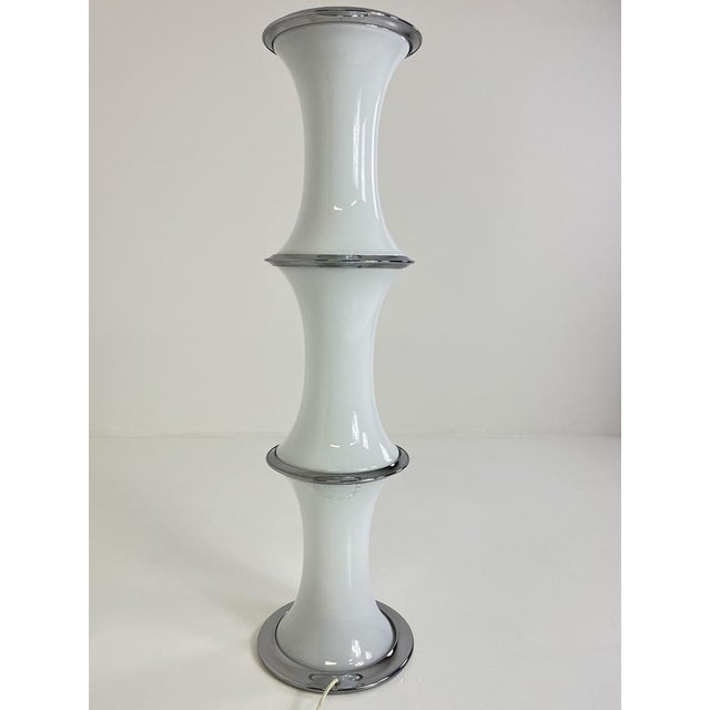 Metal Bamboo Floor Lamp by Enrico Tronconi for Vistosi, 1970 For Sale - Image 7 of 9