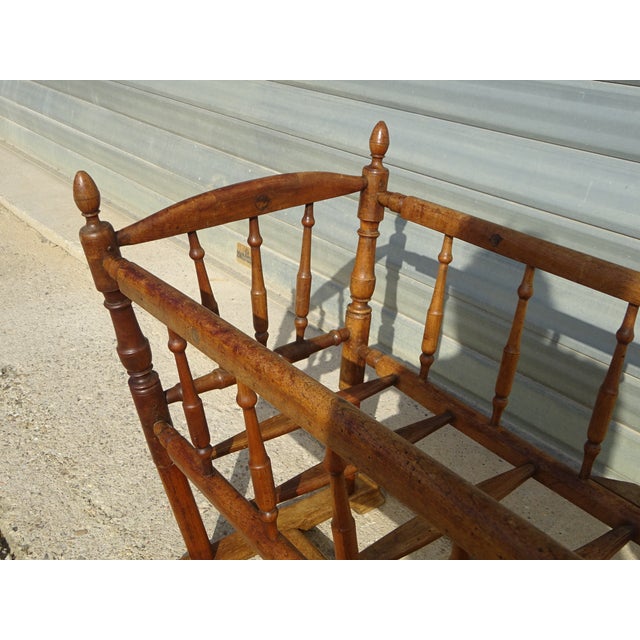 Antique Cradle in Walnut For Sale - Image 9 of 15