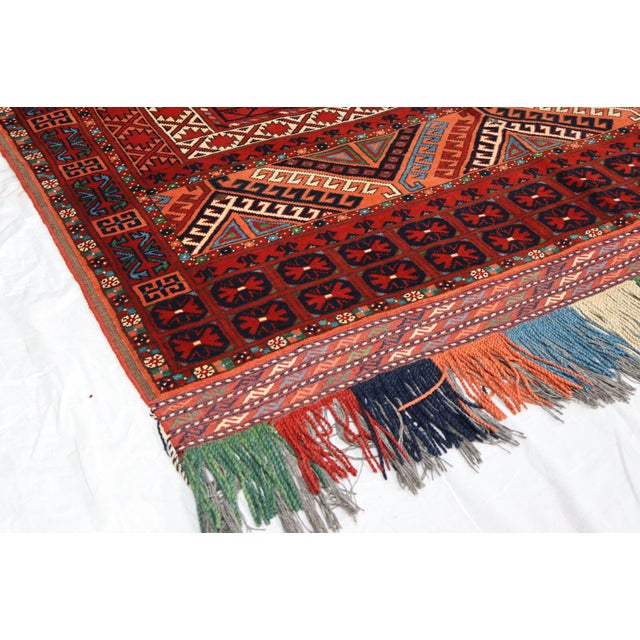 Vintage Afghan Turkmen Hand-Knotted Wool Rug, 1990s For Sale - Image 11 of 18