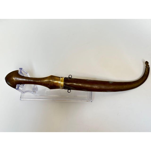 Moroccan Dagger Brass and Silver Decorative Collector Khoumya For Sale - Image 15 of 18