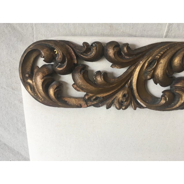 Italian Upholstered Headboard With 19th C Gilt Fragment Accents Chairish