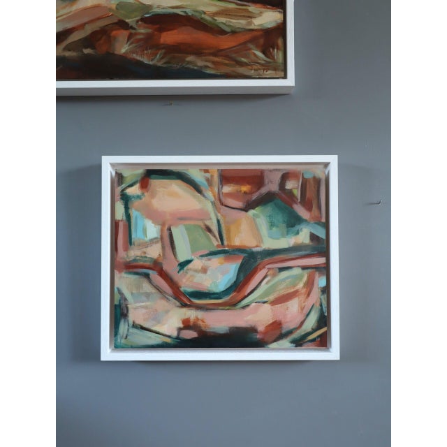 2020s Contemporary 'Quiet Whispers' Original Abstract Acrylic Painting by British Artist Frances Daws, Framed For Sale - Image 5 of 12