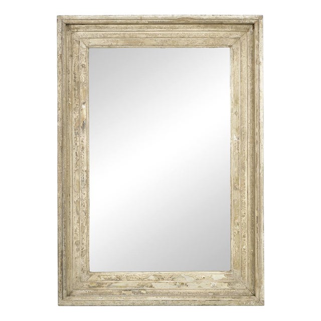 Mirror in Patinated Solid Wood For Sale