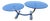 MCM Vintage Post Modern Tubular Steel & Beveled Glass Two Tier Coffee Table For Sale