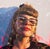 3/3 by Conrado López | Acrylic, gold leaf oil on canvas Portrait of a woman wearing glasses. For Sale