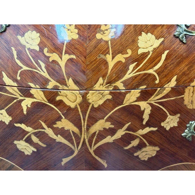 Louis XV Style French Bombe Commode, Vintage For Sale - Image 9 of 12