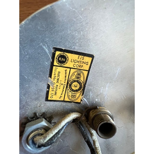 Vintage Mid Century Modern 1950s Ejs Lighting Wall Sconce Spun Brass Cone Lamps 1960s For Sale - Image 12 of 12