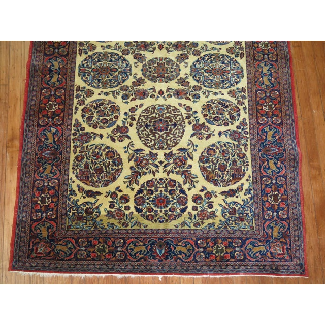 Zabihi Collection Antique Persian Kashan with Animal Border - 4'3" x 6'6" For Sale In New York - Image 6 of 6