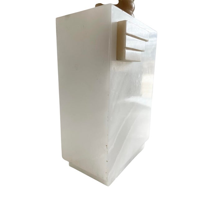 Modern 50s Alabaster Table Lamp For Sale - Image 3 of 12