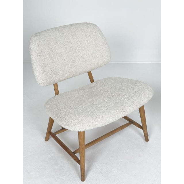 1950s Swedish Modern Lounge Chairs in Ivory Bouclé Upholstery from Alf Svensson, 1950, Set of 2 For Sale - Image 5 of 10