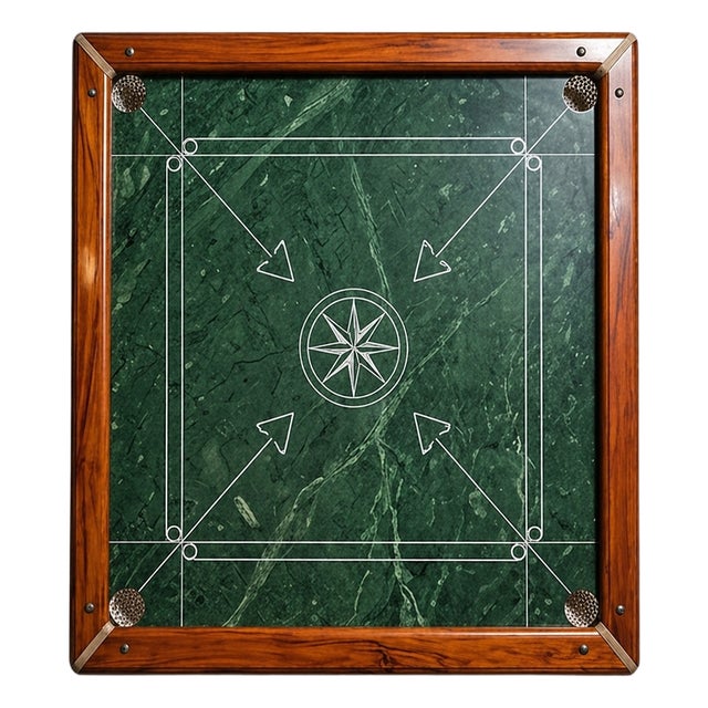 Luxury Stone Game Table, Wooden Frame Home Decor Handmade Marble Carrom Board For Sale